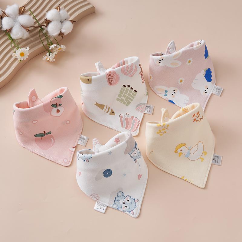 Super Soft Cotton Infant Bib & Neck Warmer - Anti-Spit Up, Autumn/Winter Triangle Scarf