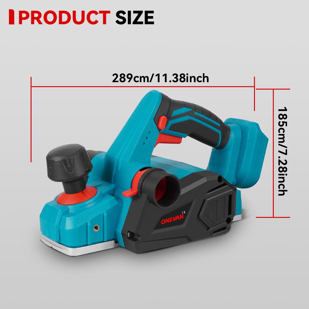 ONEVAN Electric Planer 82MM Handheld Electric Router Trimmer Woodworking Power Tool For Makita 18V Battery Pin