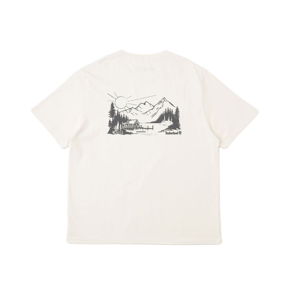 Timberland Outdoor Lakeside Cabin Pattern Knit Crew Neck Short Sleeve T-Shirt Unisex Tops TB0A5SR7CM91