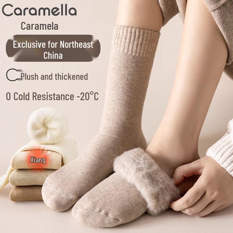 Caramella Women s Winter Thermal Mid-Calf Socks One Size