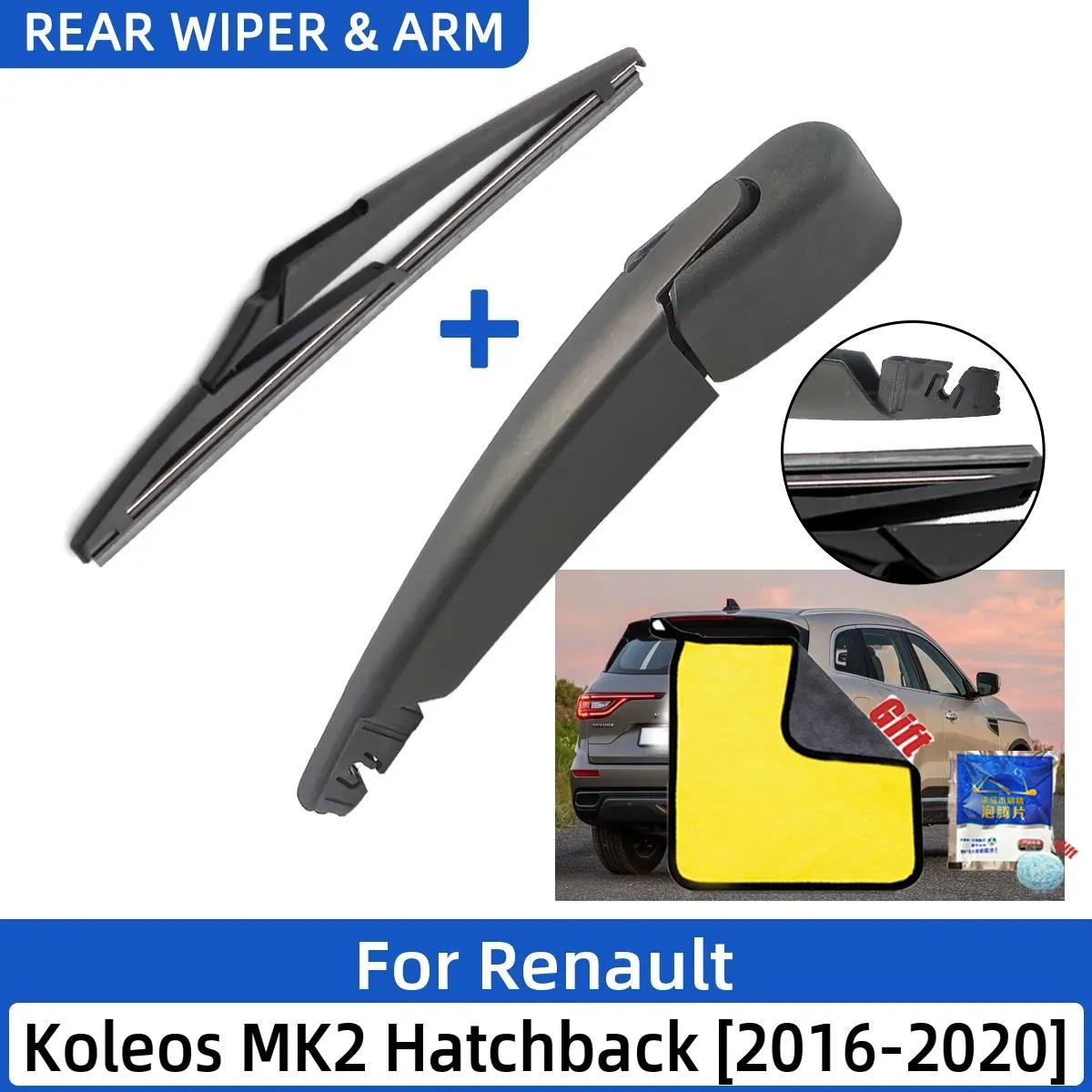 2PCS Car Rear Wiper Blade and Arm Fit for Renault Koleos MK2 Hatchback 2016-2020 Window Windshield Wiper Blade Arm Set set