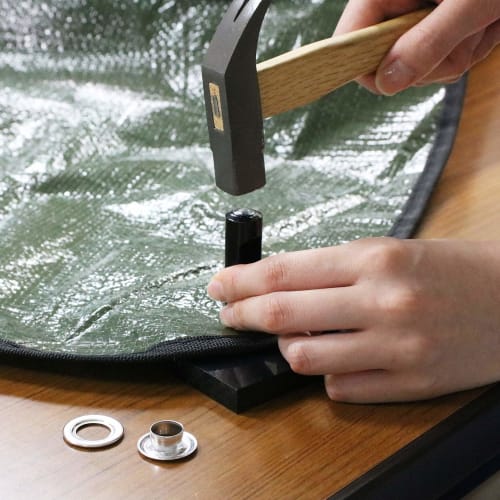 SUNDRY Double-Sided Eyelets, Silver, 100 Pairs, 12mm Hole Diameter, 23mm Outer Diameter, Up to 3.5mm Thickness, Aluminum, Belt, Curtains, Aprons, Shee