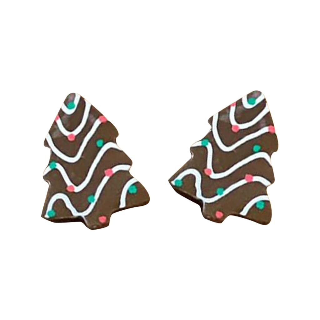 1 Pair Cute Christmas Tree Stud Earrings For Women Girls, Creative Christmas Tree Studs Gifts