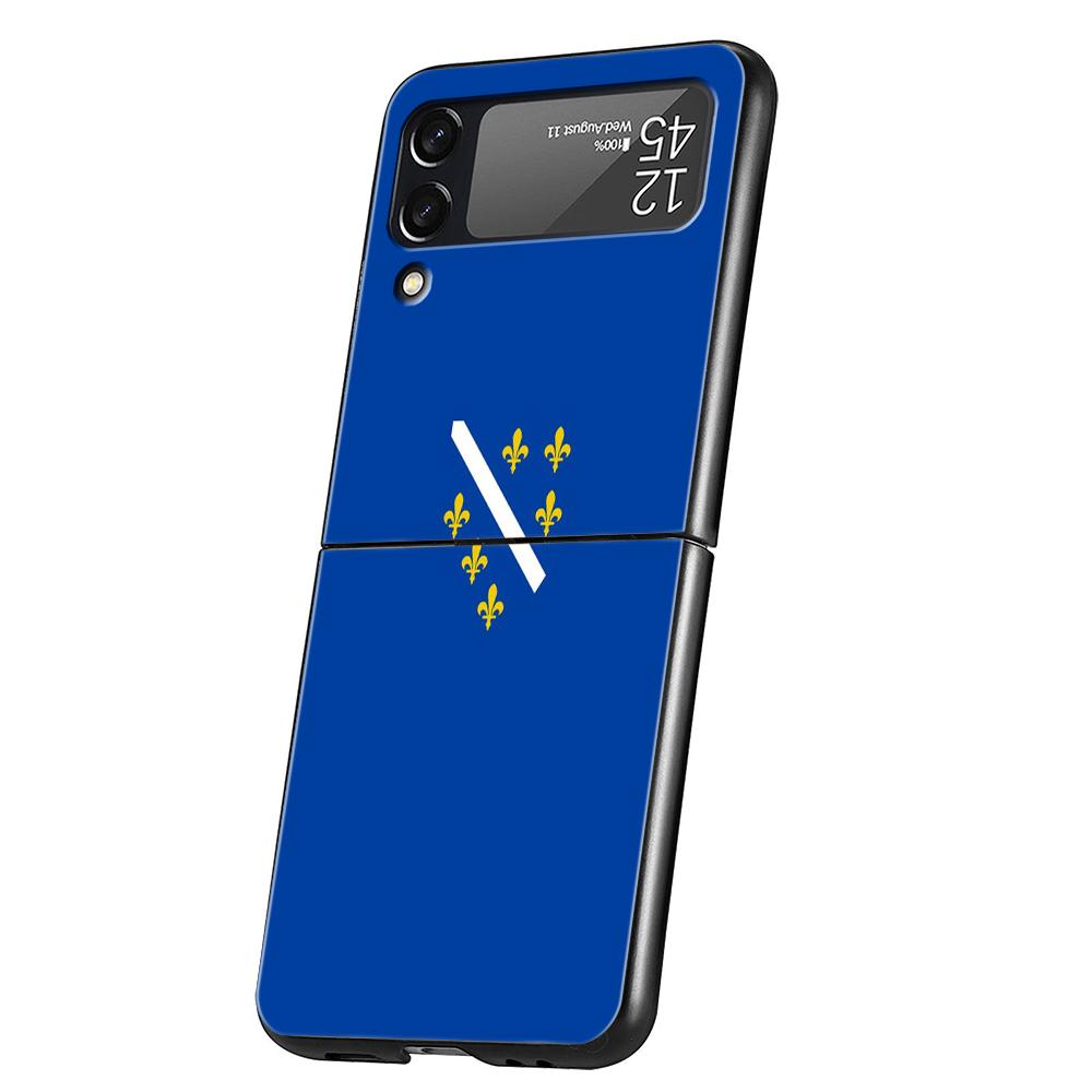 

Bosnia And Herzegovina Passport Hard PC Phone Case For Samsung Galaxy Z Flip 6 5 4 Black Cover For Galaxy Z Flip 3 Foldable Capa Z Flip 3