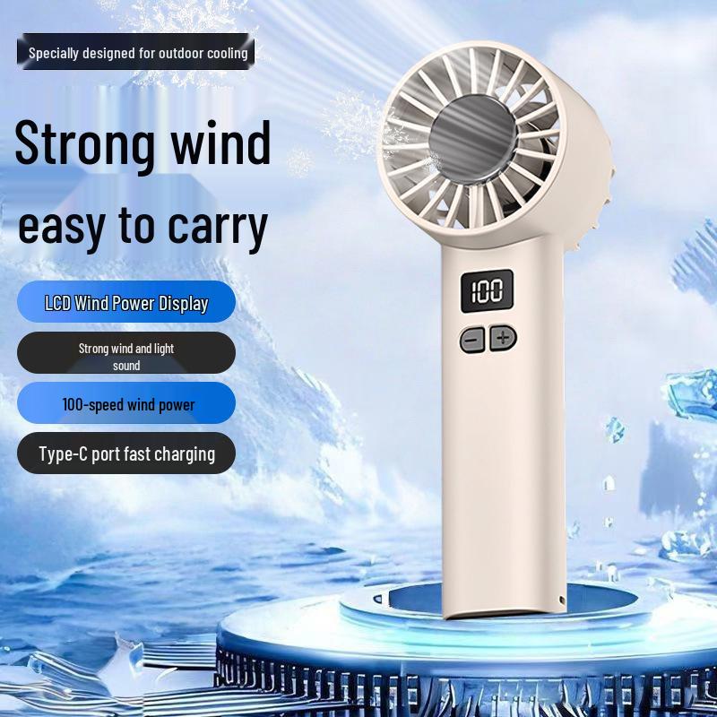 JK107 High-Speed Turbo Portable USB Rechargeable Handheld Fan Not Specified