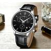 CRRJU New Leather Strap Men's Watch 2313 Steel Strap Watch Simple Business Personality Men Fashion Waterproof