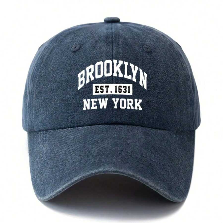 Brooklyn Est 1631 New York Printed Baseball Cap Adjustable Casual Hat