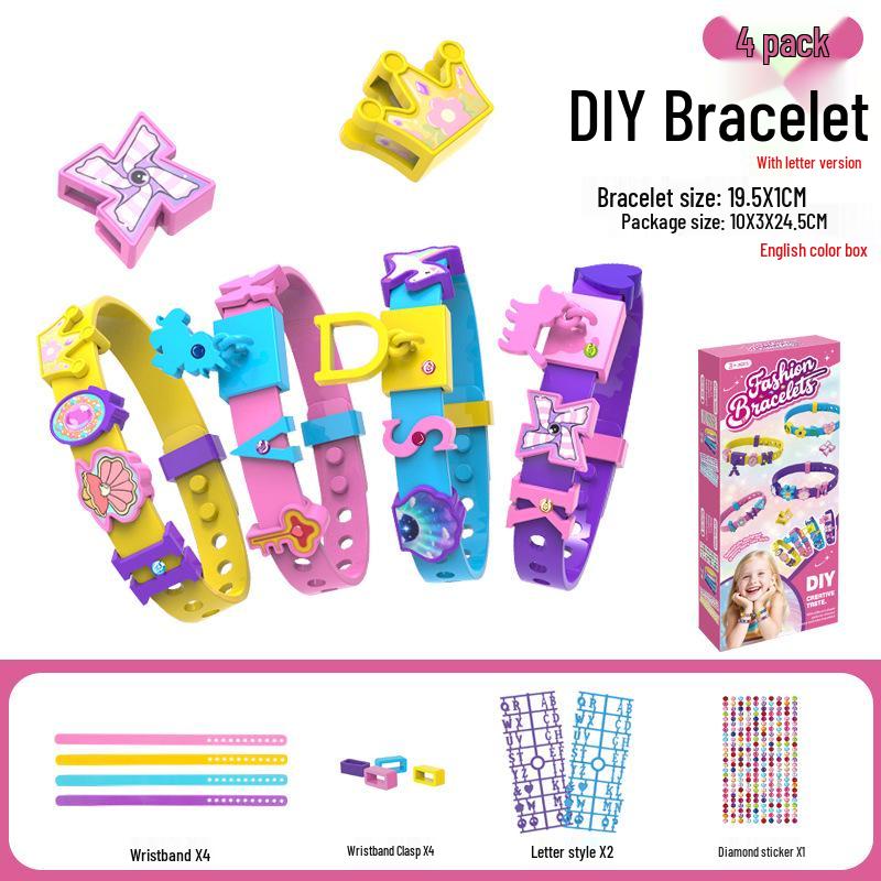 

Cross-Border DIY Kids Beaded Bracelet & Watch Strap Kit for Girls – Letter, Cartoon, Science, Educational Ornament, Educational Toy