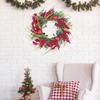 70CM Artificial Christmas Eucalyptus Garland with Red Berry Pinecones Handmade Xmas Decoration for Home Fireplace Party Mall