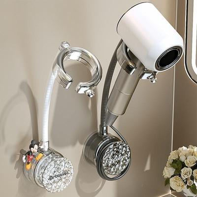 Hands-Free Suction Cup Hair Dryer Holder & Stand – No-Drill Bathroom Rack