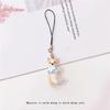 New Design 1 Piece  Resin Cartoon Cat Mobile Phone Charm Cute Anime Dog Keychains Lanyard for Keys Phone Strap
