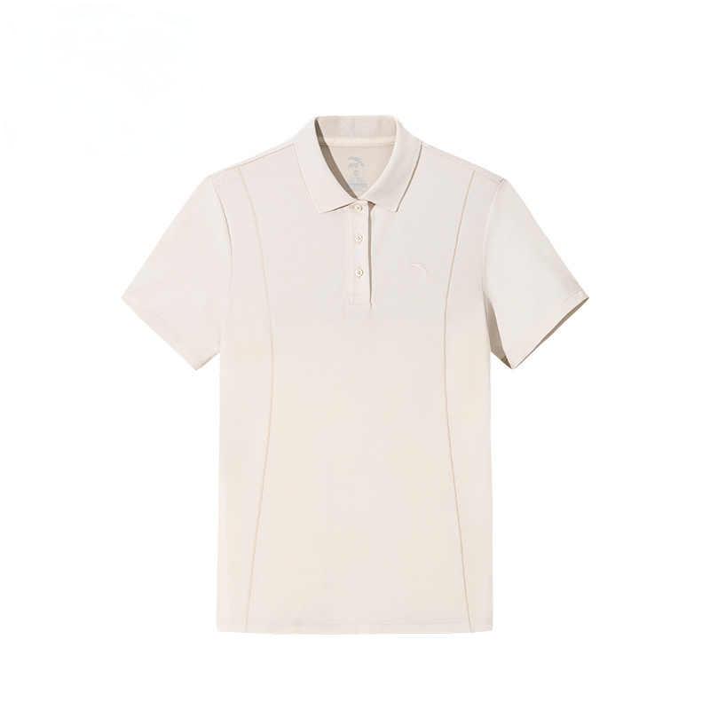 

Anta Sports Lifestyle Series Comprehensive Training Series Solid Color Comfortable Breathable Versatile Short Sleeve Polo Shirt Women tops 962527123-2 2XL