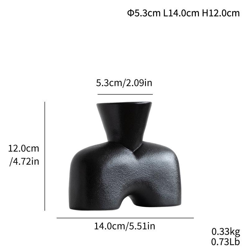 Modern Wide Mouth Light Luxury Ceramic Vase for Home Decor