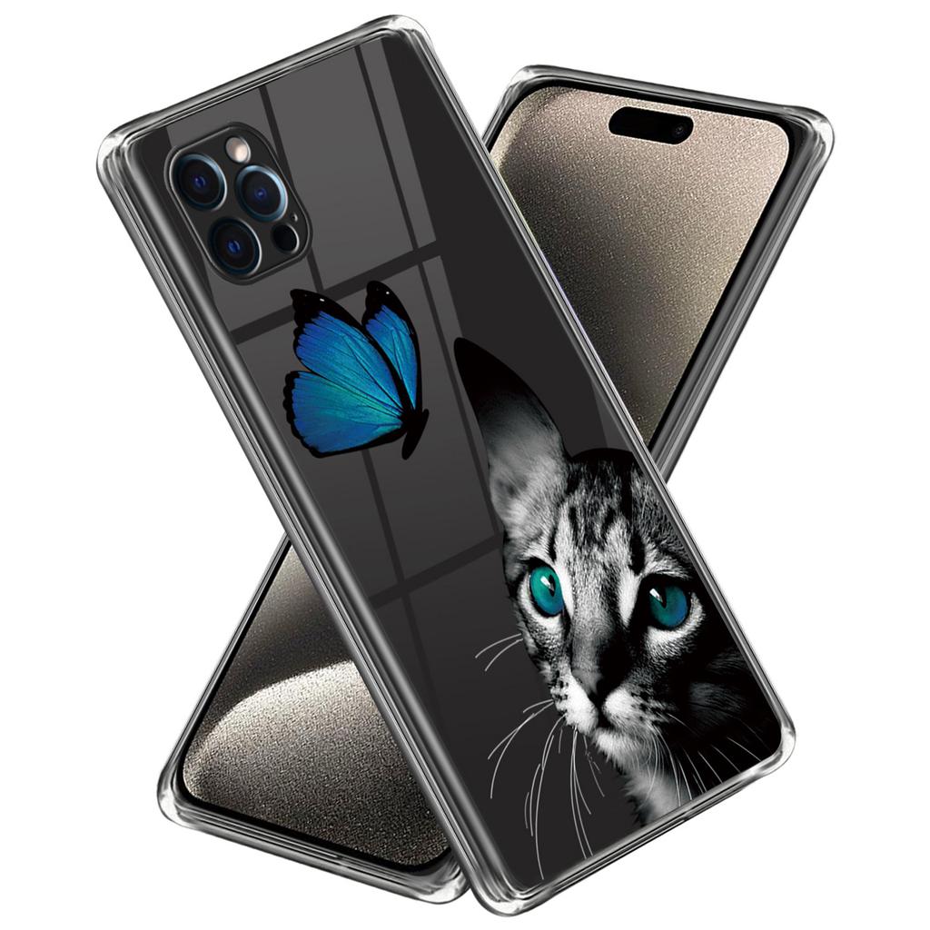 For iPhone 16 Pro Max Case Pattern Printed Shockproof TPU Phone Cover