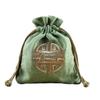 Jewelry Pouch Small Smooth Exquisite Satin Embroidered Sealing Pouches Portable Gift Bag for Ring Chains Pendant