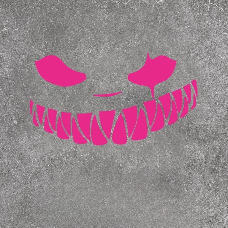 Dämon Smiley Gesicht Wasserdichtes Aufkleber, Langlebiger Vinyl Sticker, Universelles Styling Zubehör für Motorrad, Auto und Elektroroller