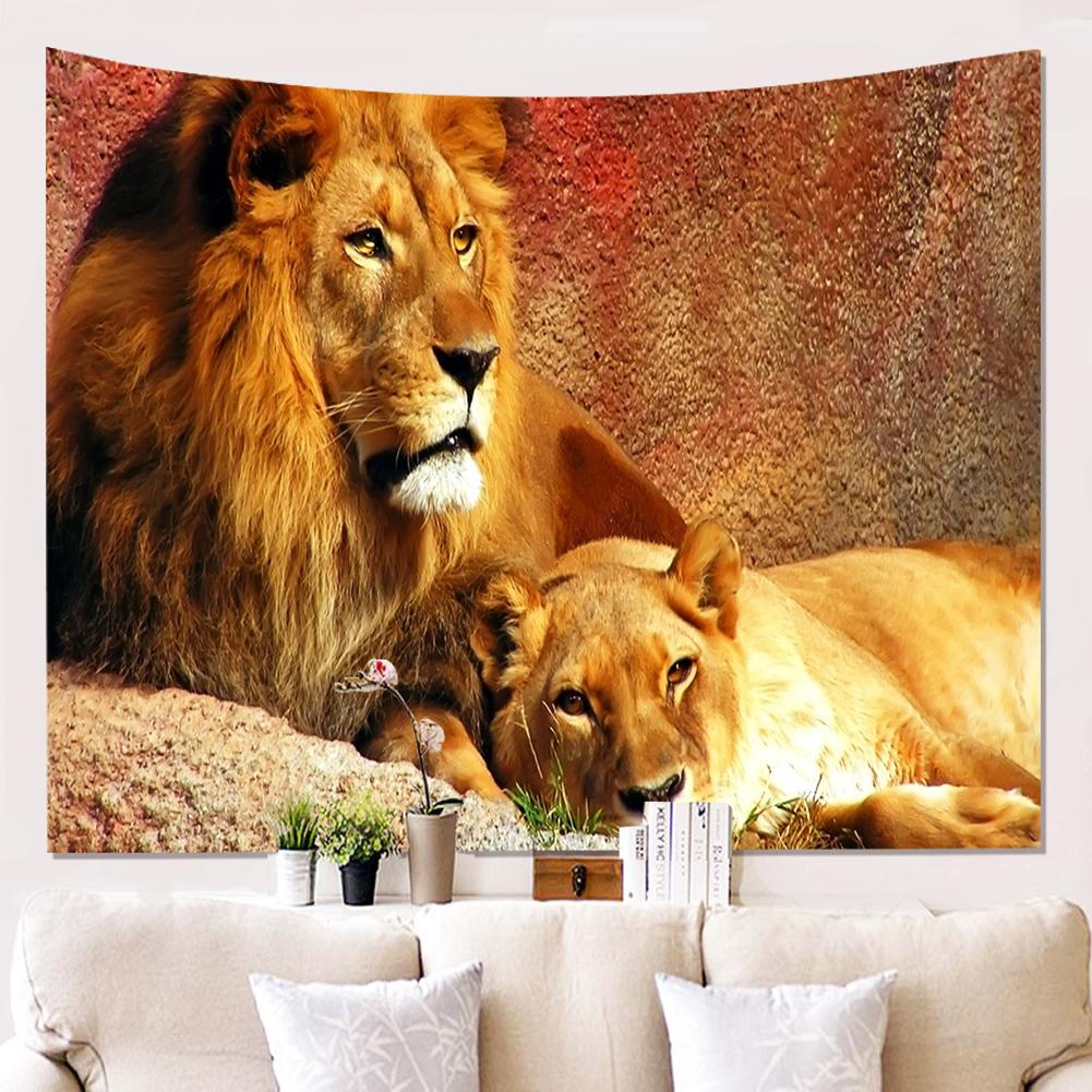 

Vibrant 3d Animal Pattern Background Wall Cloth Rectangle Painting Tapestry Living Room Bedroom Decoration Hanging Blanket W180710-G030150x100cm