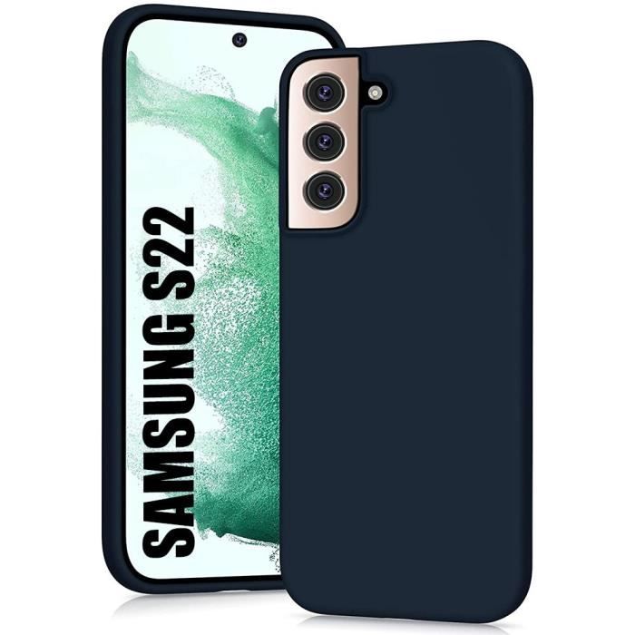 Coque pour Samsung S22 Protection Souple Couleur Unie Confortable Bleu Marine