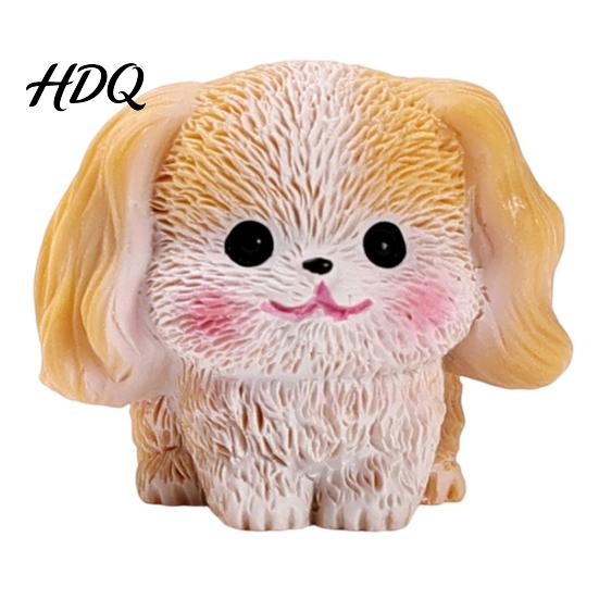 Display Box Collectibles 2Pcs Mini Dog Figurines Cute Resin Puppy Miniature Animal Figures Small Adorable Statue Decorations Ornaments for