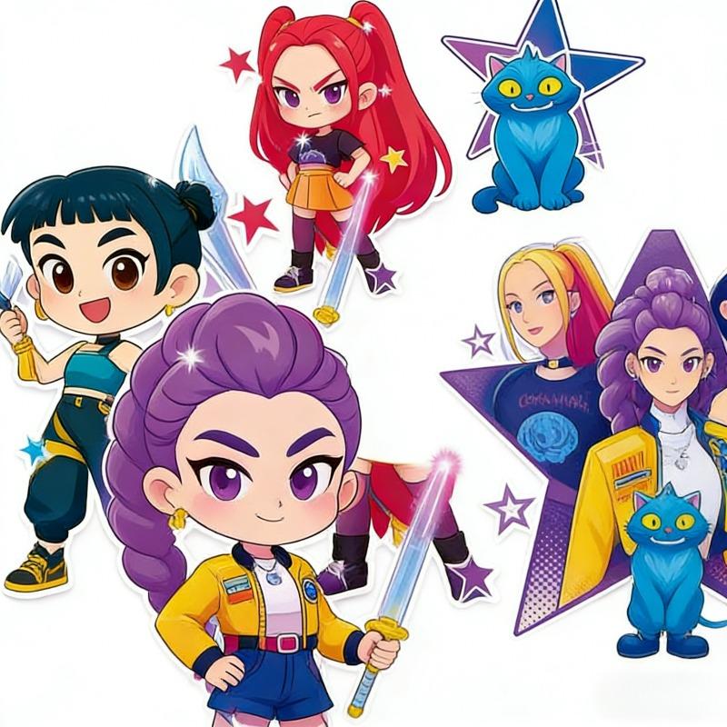 KPOP Witch Group Acrylic Keychain Blind Box Cute Cartoon Charm INS Style Small Gift Decoration Stall Fashion Items