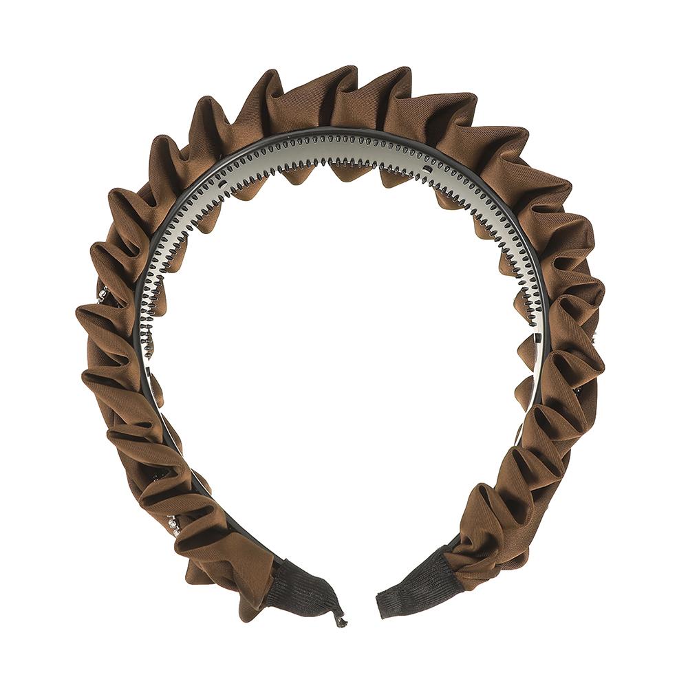 Neues breites gerunzeltes Strass-Stirnband für Frauen Haarband Haarreif Kopfwickel Mädchen Haarschmuck Elegant Schick Haarschmuck