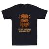 Fluff Around and Find Out Funny Highland Cow Graphic Humor Saying Men's T-Shirt