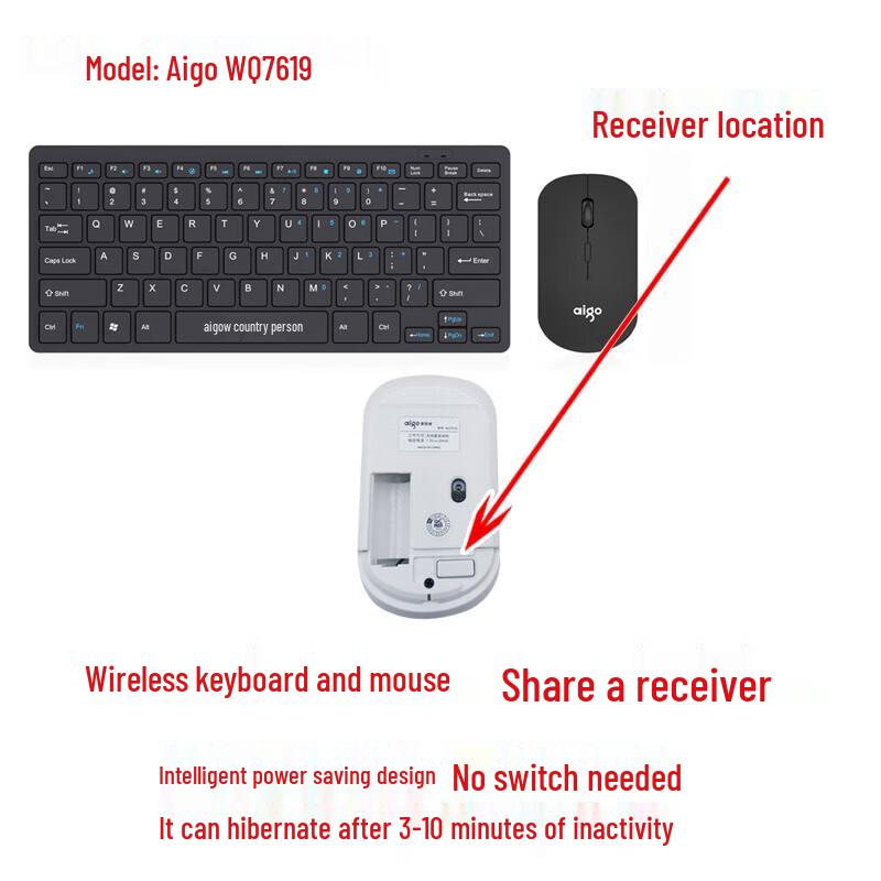 aigo Wireless Keyboard and Mouse Set