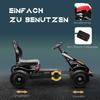 Go-kart a pedali in metallo per bambini con sedile regolabile pneumatici gonfiabili nero