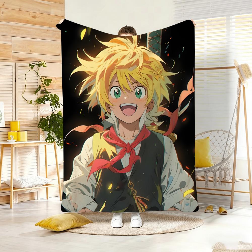 Magic Fantasy Anime TThe Seven Deadly Sins Throw Lightweight g Flannel Blanket Soft Skinfriendly for Summer Cooling