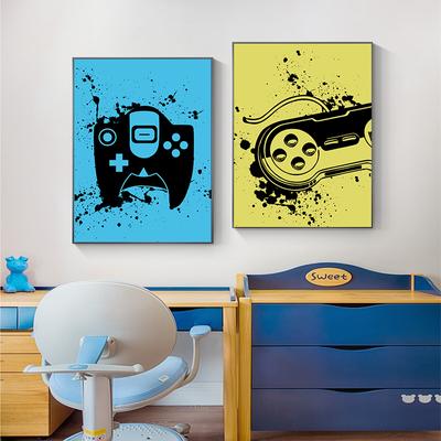 Graffiti-Kunst, Gamepad-Leinwandkunst, Poster und Druck, abstrakte Spielgriff-Leinwandgemälde an der Wand für Kinderzimmer-Dekoration, Bild
