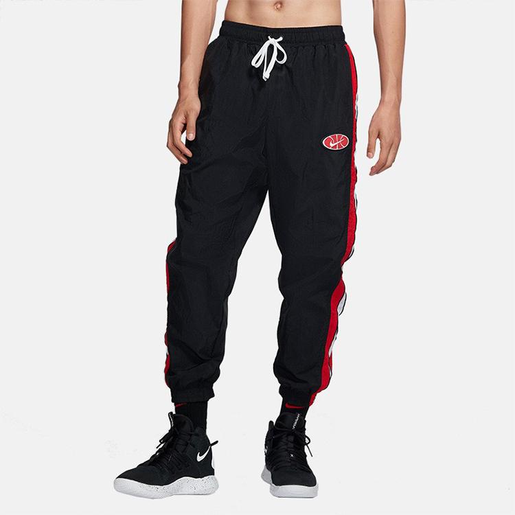 Nike Contrast Side Stripe Basketball Pants Men Bottoms Black AV9759-013