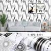 Peel and Stick Metalic Sliver/Black/White Stripes Floral Wallpaper Wall Decor Vinyl Self Adhesive Contact Paper Decor
