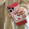 Hello Kitty Grid Apple 14 mobile phone case iPhone15promax12/8SE new 7plus silicone xs