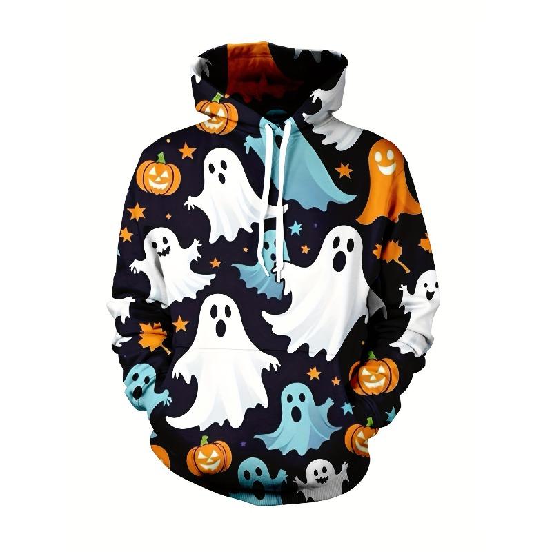 Autumn and Winter Men's Halloween Pixie 3D Printed Hooded Comfortable and Breathable Hoodies & Sweatshirts (men’s)