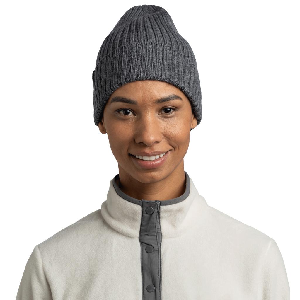 BUFF Knitted Norval Hat Beanie, Womens Grey Cap