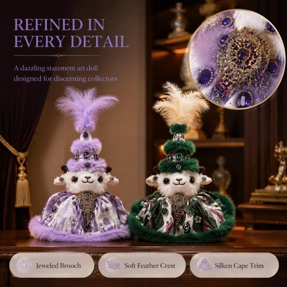 Soft Stuffed Animal Sheep Figurines PP Cotton Lamb Plush Doll Xinjiang Travel Souvenir