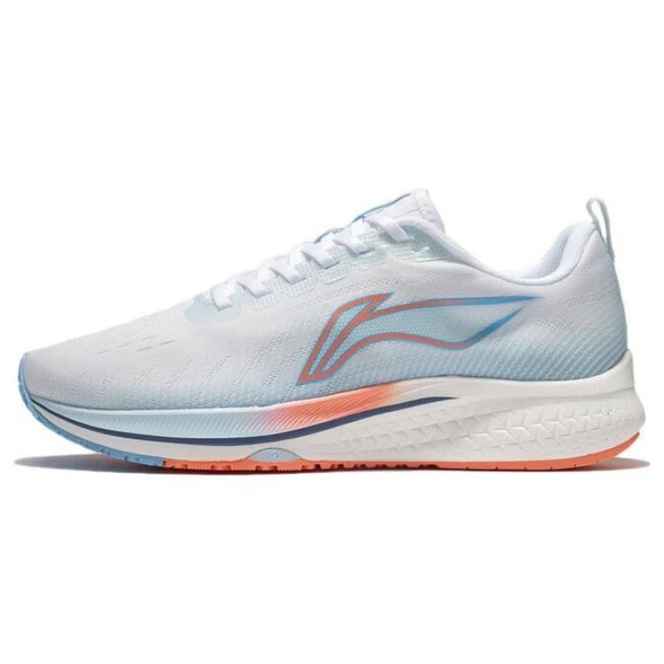 New LiNing Red Hare 5 Durable Breathable Low Top Running Shoes Women's White Blue ARMT048-2