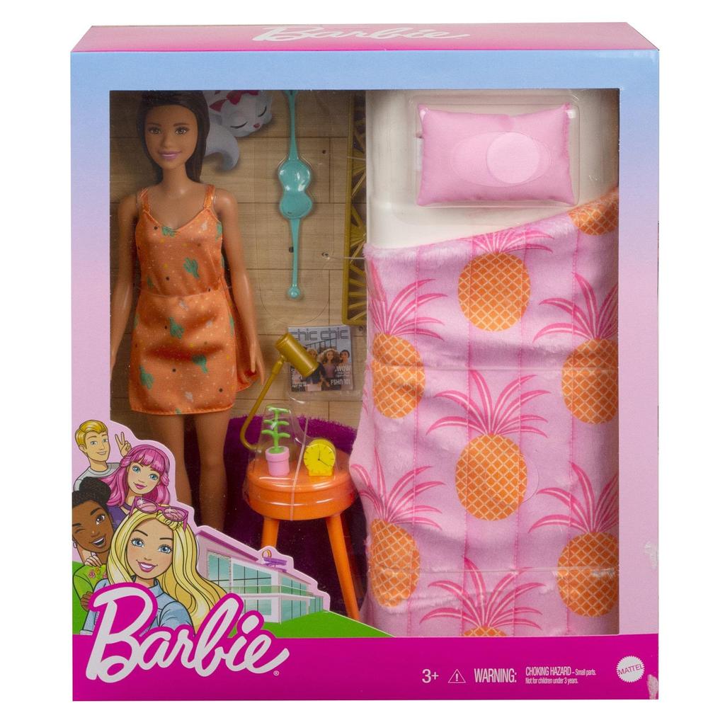 Barbie Bed and Nightstand Set and Accessory 3 and GRG86 [Dress-Up Doll] [Doll Set] [Ages Up]