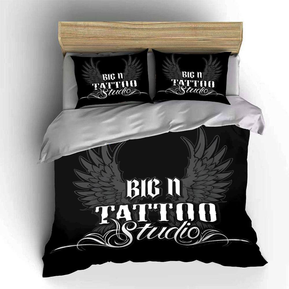 Wings, Lettered Tattoo Text. Bedding Sets Duvet Cover Sets Duvet Covers Pillowcases(1*Duvet Cover 2*Pillowcases Without Duvet Insert)