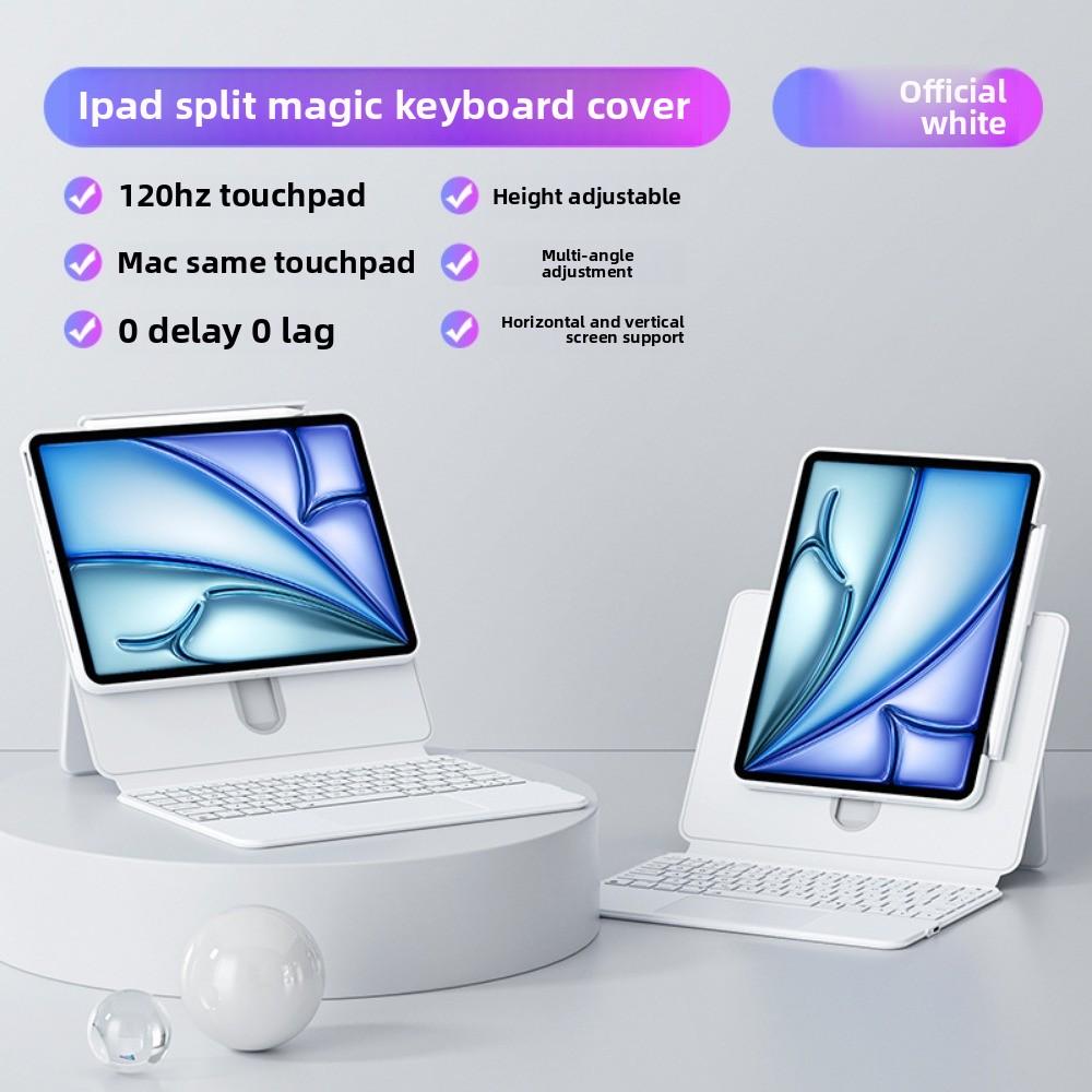 Magnetic Slide iPad Keyboard Case for Apple Pro 11 2024 New 13 Inch Air 6 Tablet Cover with Track Control