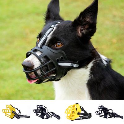 Breathable Dog Muzzle Chewing Mask Adjustable Dog Mouth Muzzle Mask Bark Bite Safety Anti-biting Pet Muzzle Dog Supplies