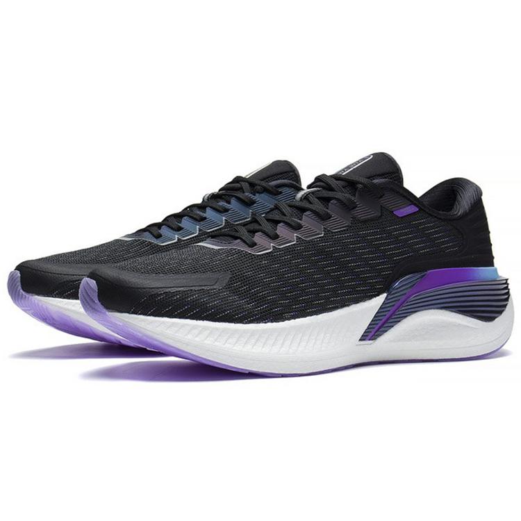 Li Ning Yueying 2.0 Pro Atmungsaktive und Leichte Niedrige Laufschuhe Herren Schwarz ARHS017-4