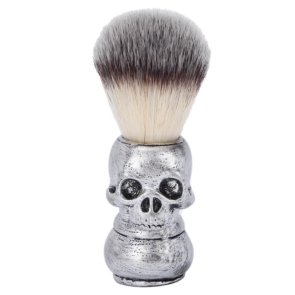 Men s Shaving Brush with Skeleton Shape Handle Facial Beard Cleaning Grooming Shave Tool