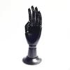 Wooden Hand Mannequin Movable Joints Articulated Model Pedestal Base Decor Piece Black Left