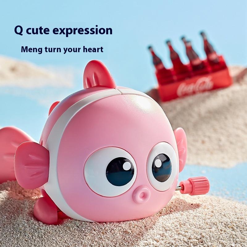 Infant and Toddler Wind-up Caterpillar Rocking Toy Wind-up Cartoon Clownfish Baby Educational Toy
