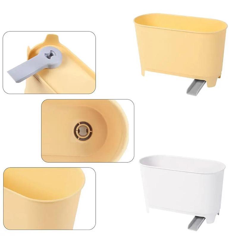 Kitchen Waste Bin Drainable Trash Can Countertop Sink Garbage Cans Home Kitchen Dry Wet Separation Rubbish Bin
