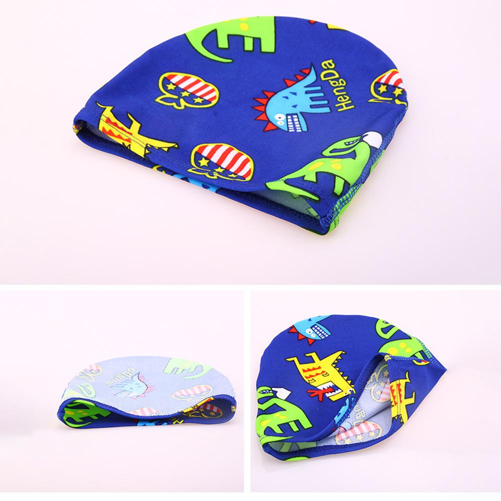 Kids Cartoon Swimming Caps Digital Printing High Elastic Sports Swim Pool Hat Diving Hats For Boys Girls