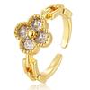 Four-leaf Clover Ring High-end and Elegant Open Ring for Women