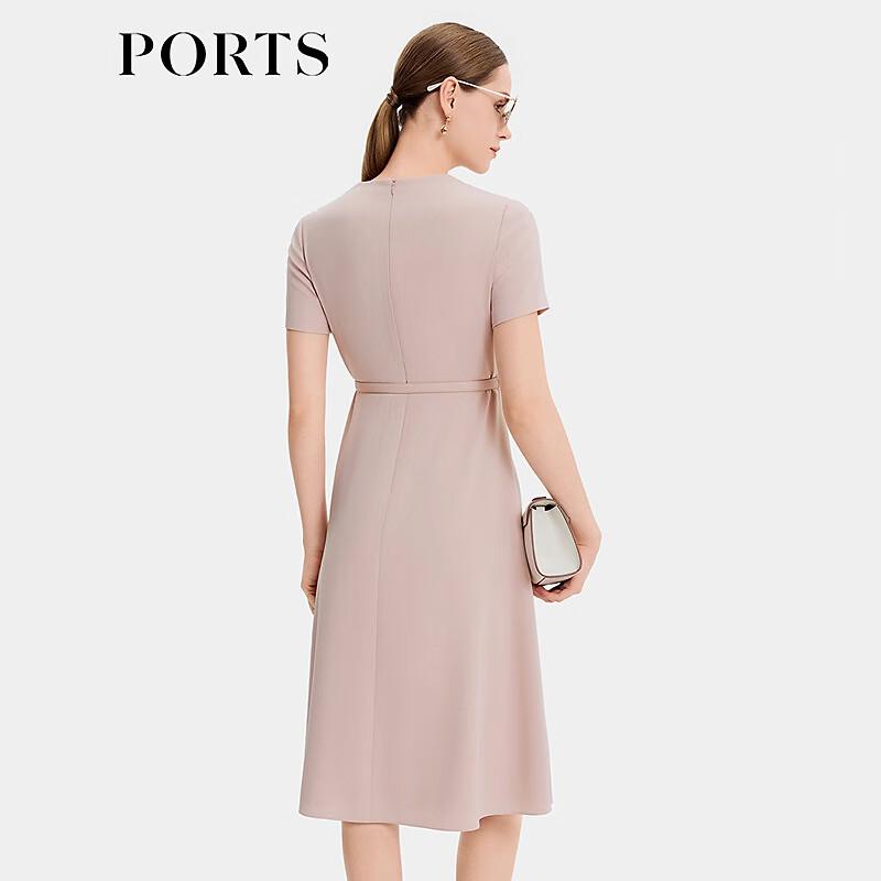 PORTS Spring 2026 Grey Rose V-Neck Dress