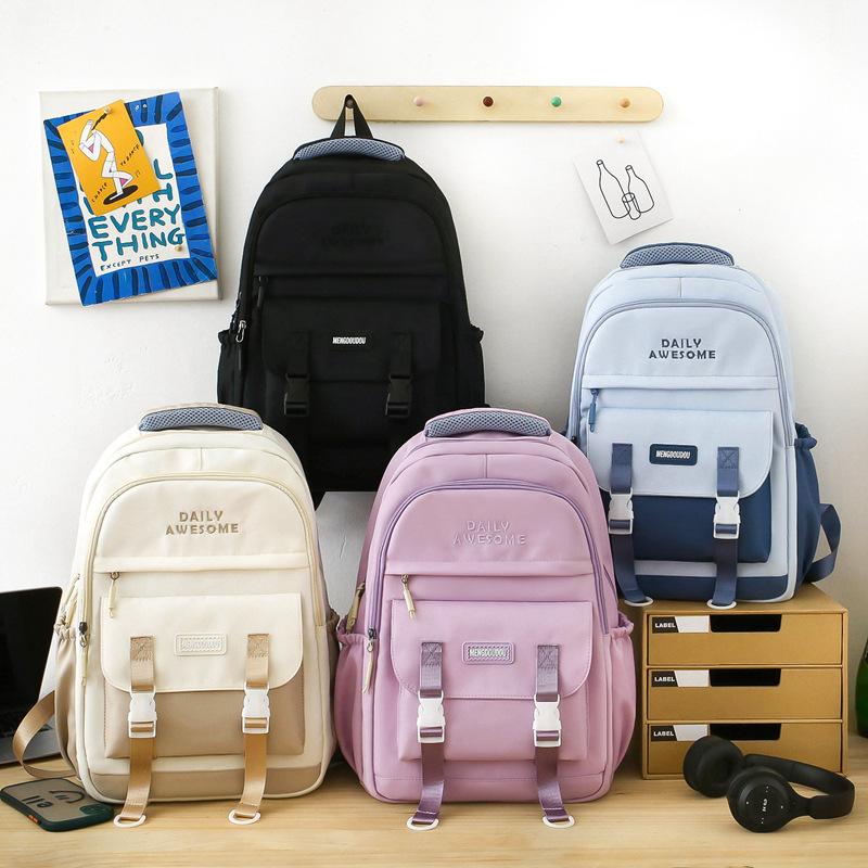 School bag Female student large-capacity leisure bag Junior high school student water-proof backpack